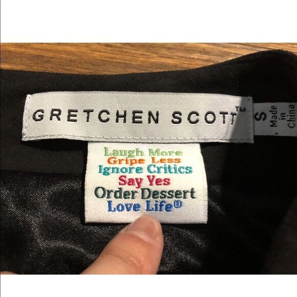 Gretchen Scott Y2K Fringe Vegan Suede Black Skirt - Picture 6 of 10